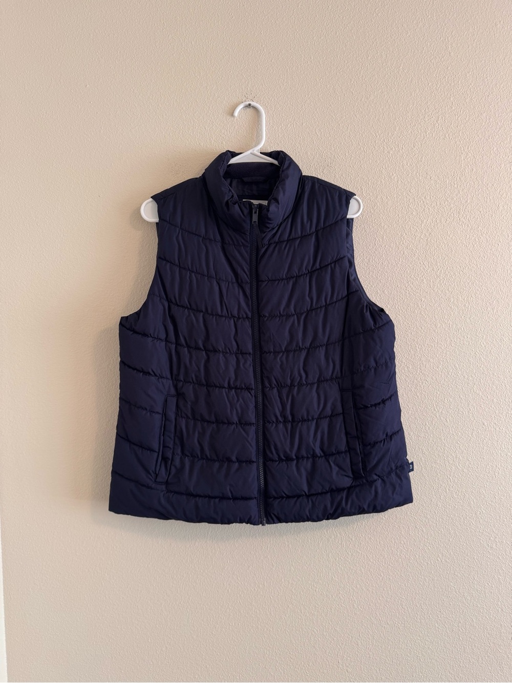 GAP Quilted Packable Vest - Navy Blue
